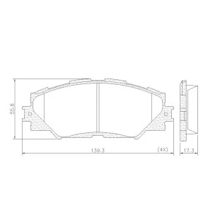 Pastilhas de Freio Toyota Corolla 2013 a 2019 - Dianteiro - Fras-le