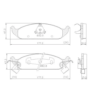 Pastilhas de Freio Chrysler Stratus 1996 a 2000 - Dianteiro - Fras-le