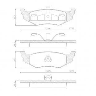 Pastilhas de Freio Chrysler Stratus 1996 a 2000 - Dianteiro - Fras-le