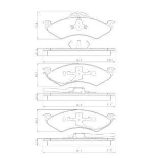 Pastilhas de Freio Dodge Dakota 1998 a 2001 - Dianteiro - Fras-le