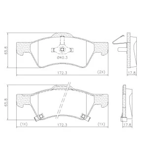 Pastilhas de Freio Dodge Gcaravan 2001 a 2002 - Dianteiro - Fras-le