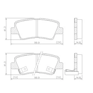 Pastilhas de Freio Hyundai Azera 2011 - Traseiro - Fras-le