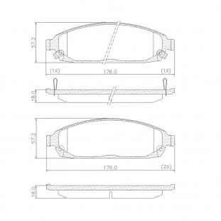 Pastilhas de Freio Jeep Grand Cherokee 1998 a 2009 - Dianteiro - Fras-le