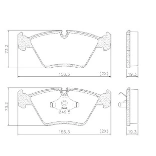 Pastilhas de Freio Bmw 330i 2001 a 2005 - Dianteiro - Fras-le