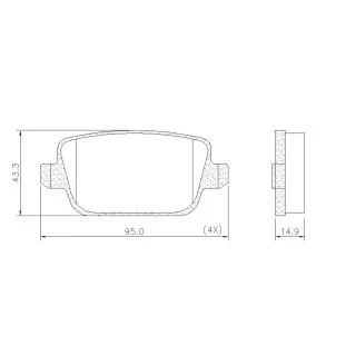 Pastilhas de Freio Land Rover Freelander 2007 a 2011 - Traseiro - Fras-le