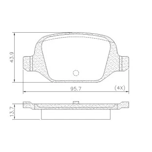 Pastilhas de Freio Fiat 500 2010 a 2017 - Traseiro - Fras-le