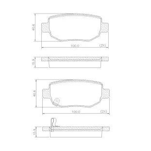 Pastilhas de Freio Lifan X60 2013 a 2019 - Traseiro - Fras-le