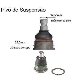 Pivo Suspensão Ford Ka 2015 a 2021 - Esquerdo ou Direito / Dianteiro - Viemar
