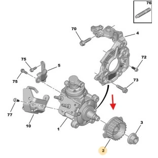 Polia Bomba Alta Peugeot Expert 2018 a 2021 - Original