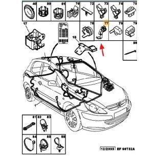 Presílha Suporte Chicote Peugeot 307 2001 a 2012 - Original