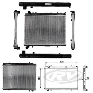 Radiador Peugeot 307 2006 a 2008 - Visconde