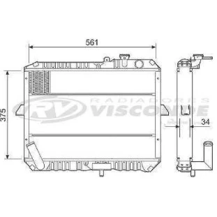 Radiador Kia Besta 1999 a 2005 - Visconde
