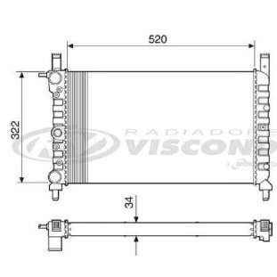 Radiador Fiat Uno 1990 a 2000 - Visconde