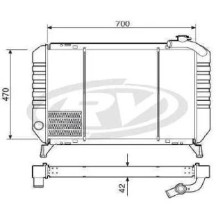 Radiador Ford F1000 1992 a 1994 - Visconde