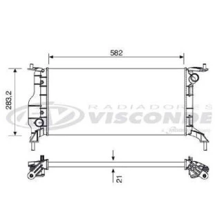 Radiador Chevrolet Classic 2014 a 2015 - Visconde