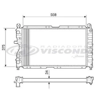 Radiador Fiat Tipo 1994 a 1995 - Visconde