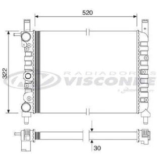 Radiador Fiat Uno 1999 a 2000 - Visconde