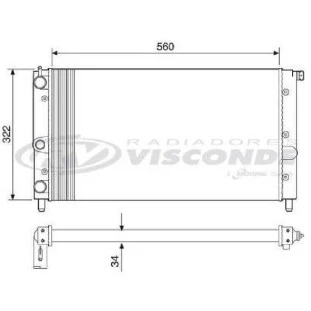 Radiador Fiat Uno 1996 a 2001 - Visconde