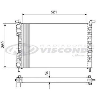 Radiador Fiat Palio 1997 a 2000 - Visconde