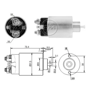 Solenoide Automático Partida Jac Motors J3 2010 a 2015 - Zm